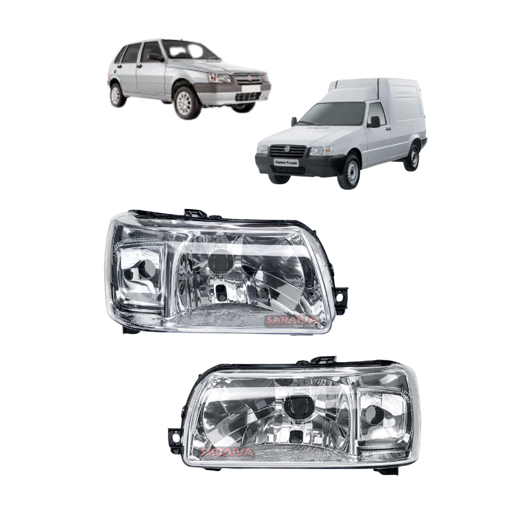 Par farol uno fiorino 2004 2005 2006 2007 2008 2009 2010 2011 2012 2013 mille fire cromado em Oferta na Shopee