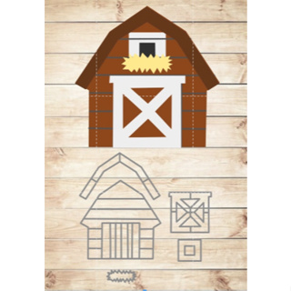 cortador fazendinha celeiro 6.5cm em Oferta na Shopee