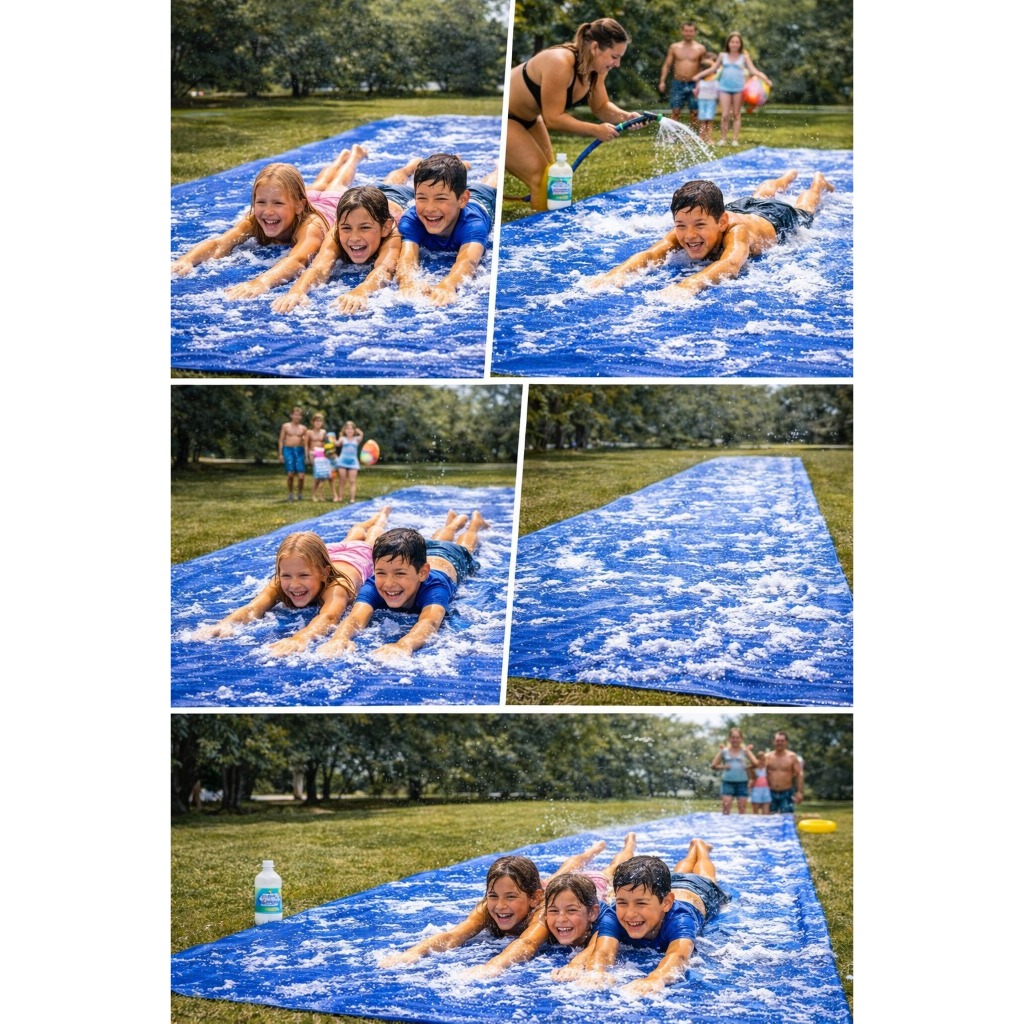 Lona Skybun 4x10m Escorregador De Sabão Skibunda Lazer