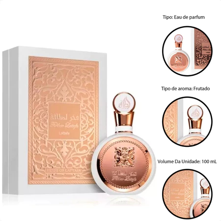 Perfume Feminino Fakhar Rose Lattafa com Fixação Prolongada — R$ 160,00 em Shopee