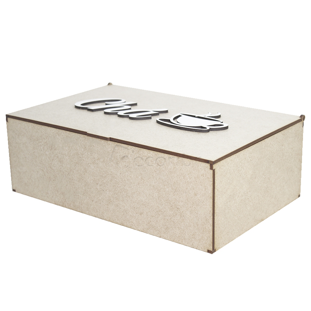 Caixa de Chá Sache Organizadora Porta Estojo Cha Decoração MDF - Decori Br