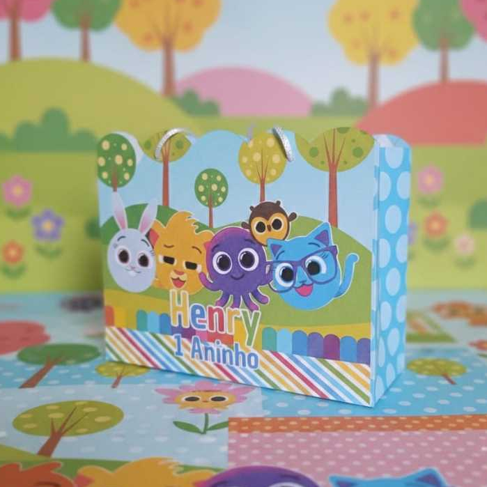 Sacolinha BOLOFOFOS AZUL Personalizada Sacolinha Lembrancinha Aniversário BOLOFOFOS PEGUE E MONTE