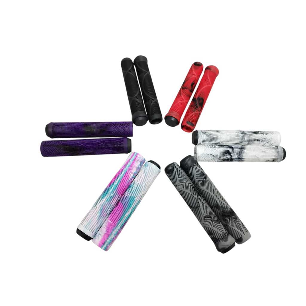 Par Luva Manopla Punho Bicicleta Borracha e Plástico 165mm C/ Plug