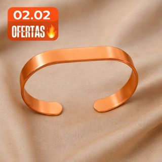 Pulseira/Bracelete de Cobre Puro Ajustável em Oferta na Shopee