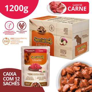Caixa Sachê Adultos Sabor Carne 100g - Special Dog Ultralife em Oferta na Shopee