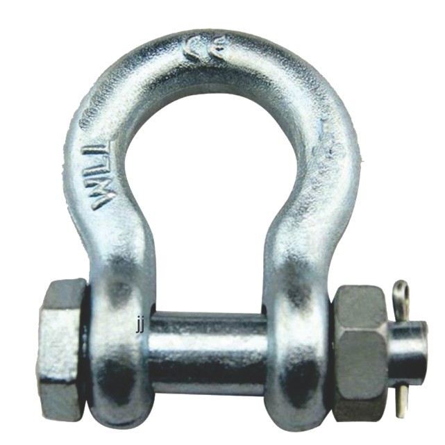 Manilha Curva Porca e Cupilha Corpo 1/4 e pino 5/16 Alloy 500kg