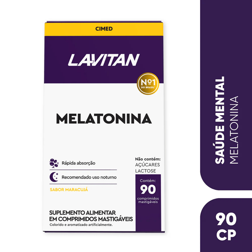 Melatonina Sabor Maracujá 90 comprimidos - Lavitan