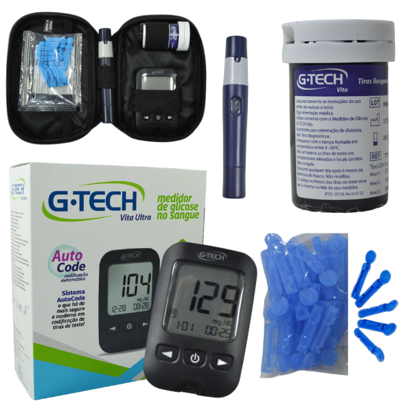 Aparelho Medir Glicose Glicemia Diabetes 10 Tiras 10 Lanceta