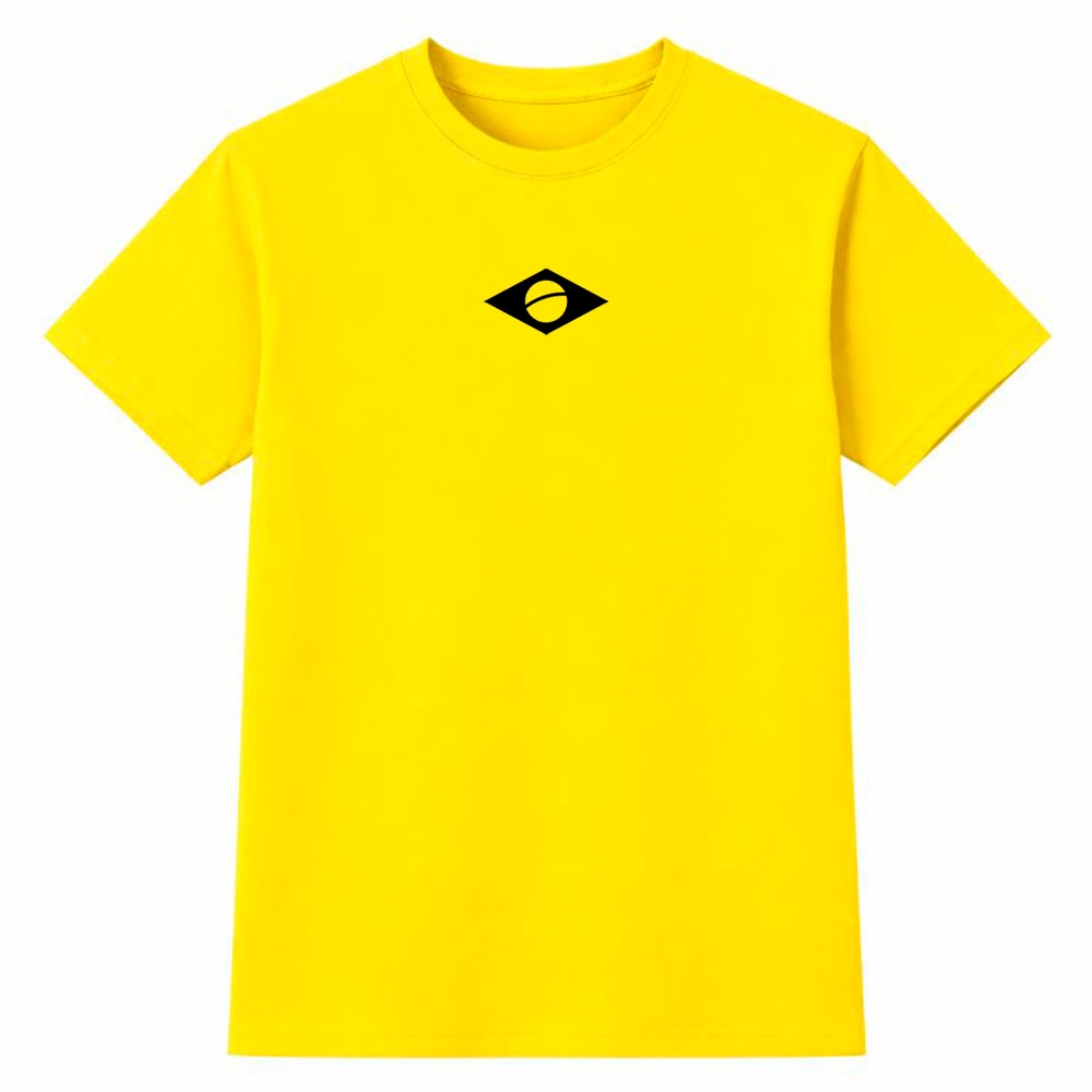 Camiseta Masculina 100% Algodão Camisa Brasil Minimalista Copa do Mundo Futebol Torcida Moda Casual
