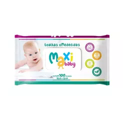 Toalha Lenço Umedecido Hipoalergênico Bebê 100un Maxi Baby