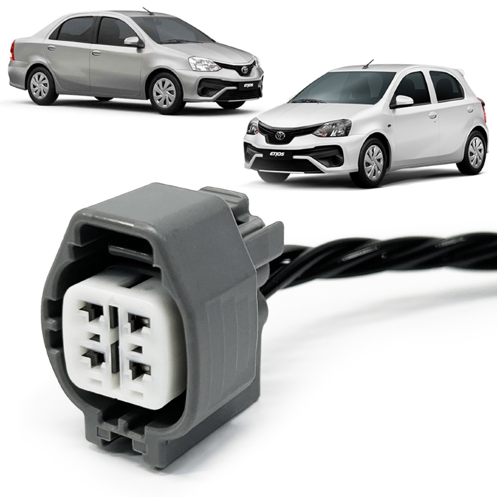 Plug Conector Sonda Lambda Etios 1.3 1.5 Hilux Sw4 2012 a 2020 Corolla 1998 a 2001