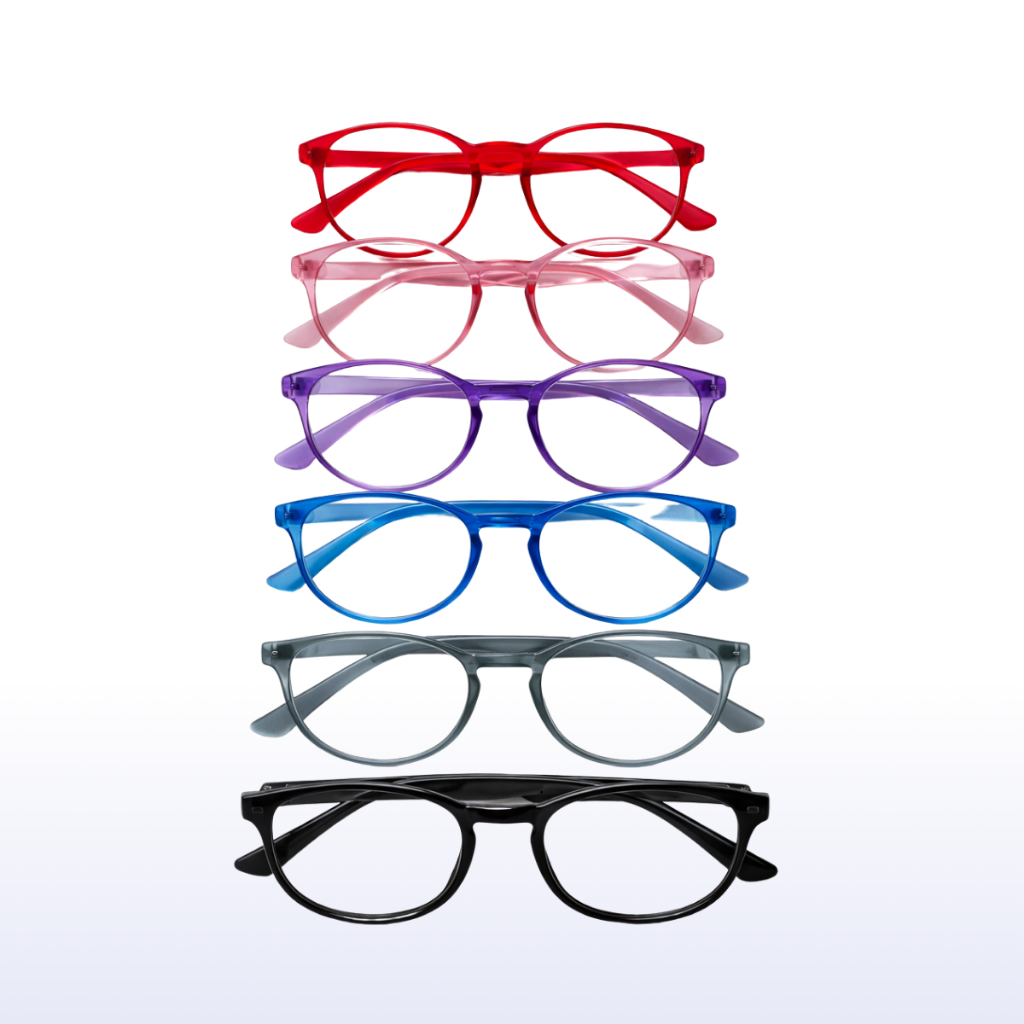 Óculos de Grau Redondo para Leitura / Trabalho / Descanso Unissex - Escolha a Cor e o Grau