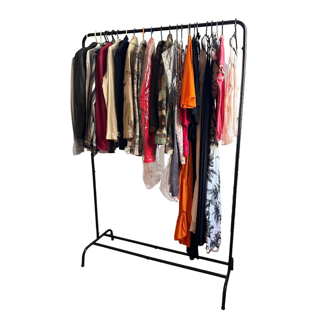 Arara cabideiro para vestido longo com sapateira reforçado de aço largo e alto