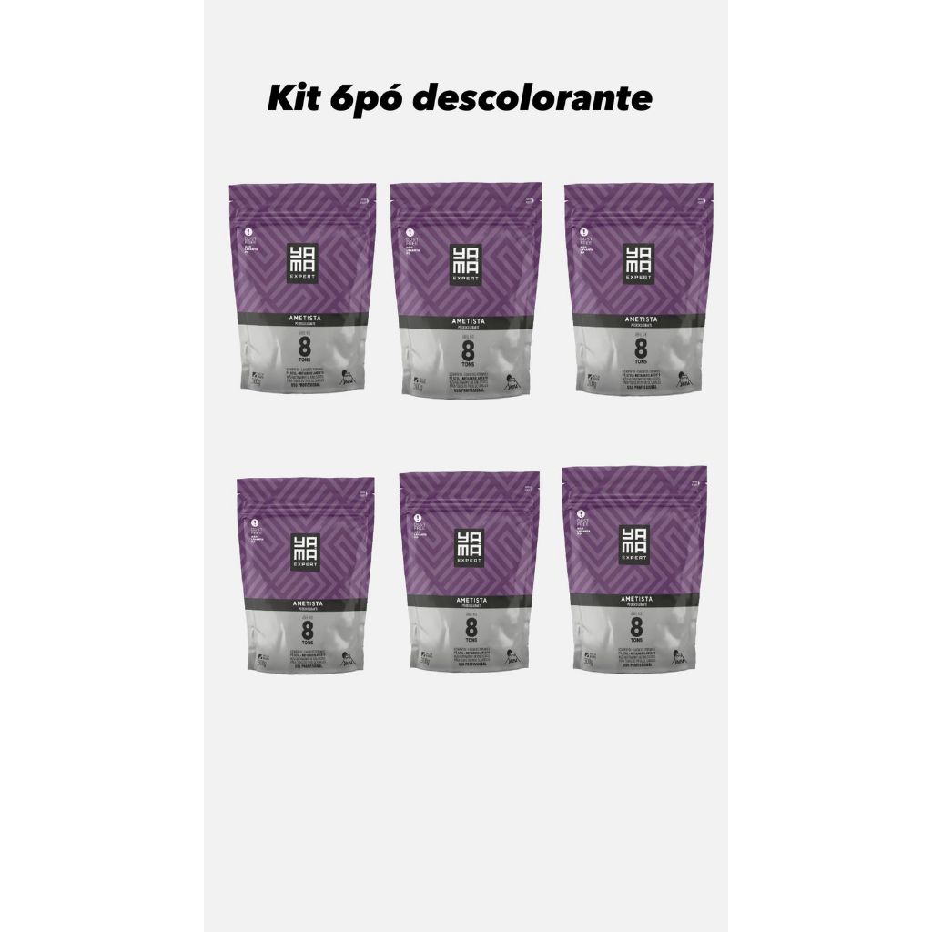 KIT 6 PÓ DESCOLORANTE YAMA 300G 8 tons