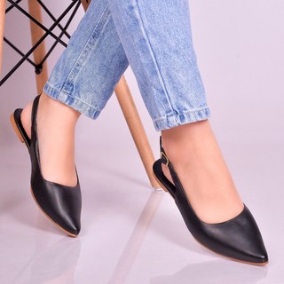 Sapatilha Feminina Slingback Rasteira Bico Fino Confortavel