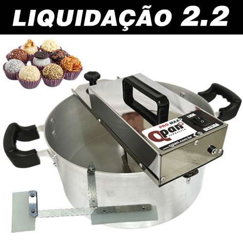 Imagem Panela Mexedora, Panela para Brigadeiro 8 Litros, em Inox e alumínio