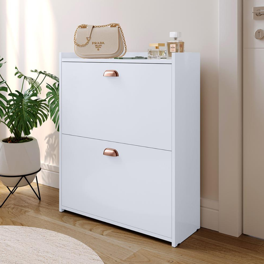 Sapateira Vertical Com Portas Organizadora Armário Multiuso Sala Quarto e Hall De Entrada Decorativo