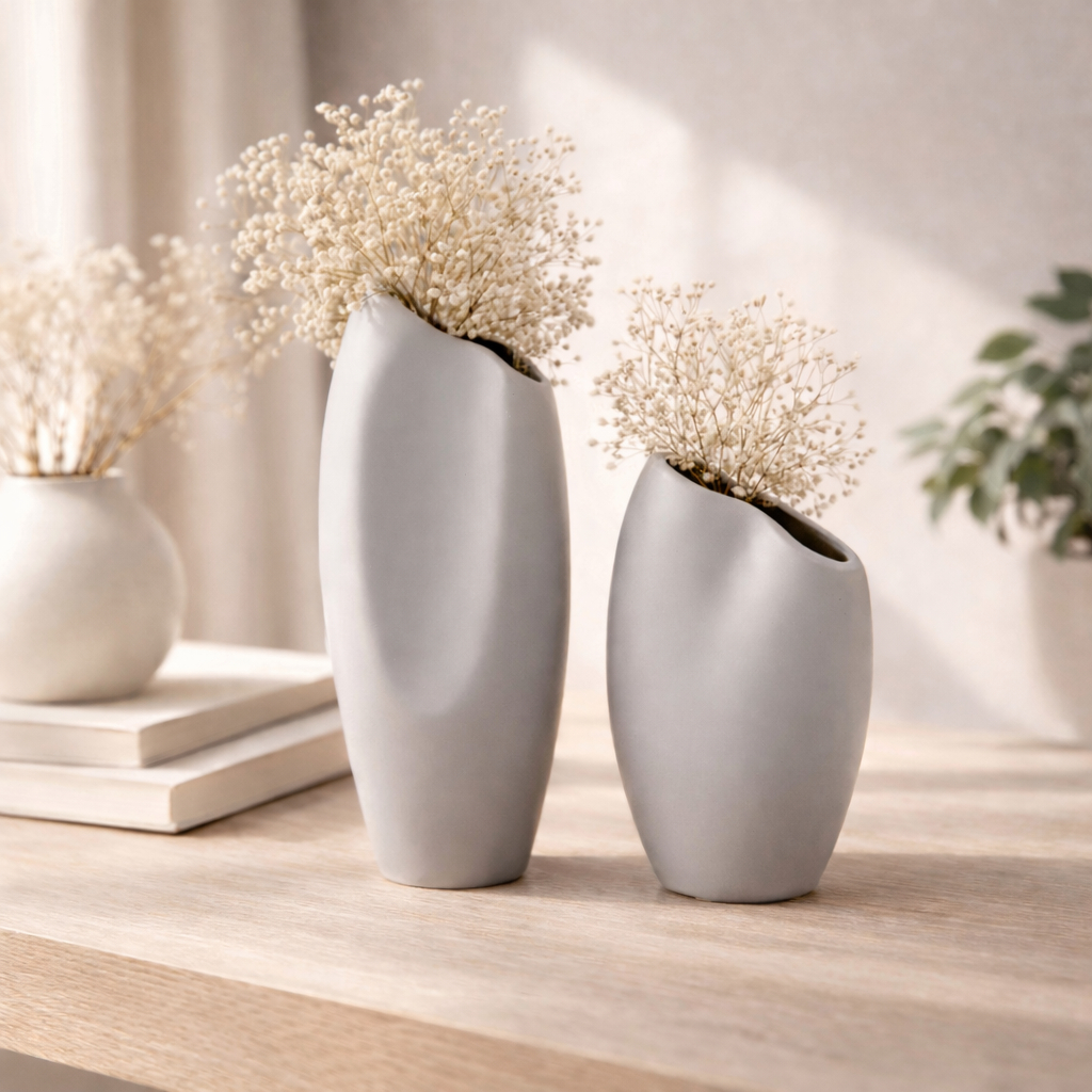 Dupla vaso orgânico decorativo perfeito para casa festa escritório área gourmet em cores foscas