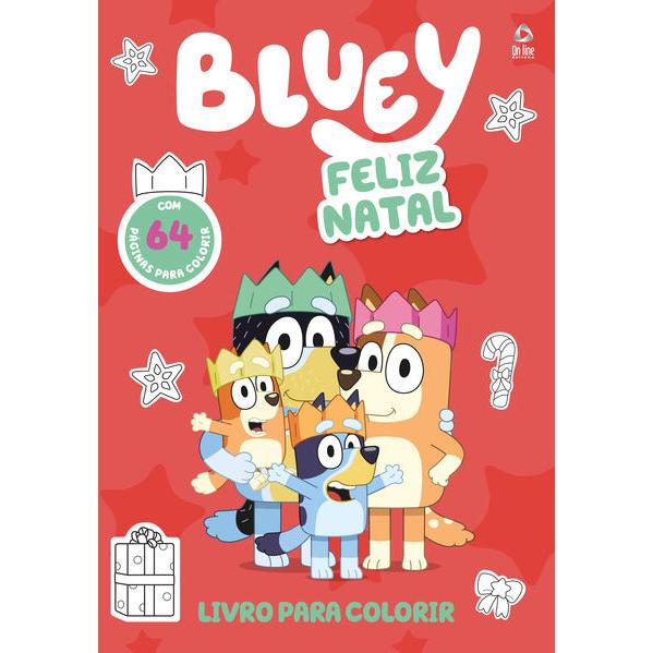 Bluey Feliz Natal - Livro para Colorir em Oferta na Shopee