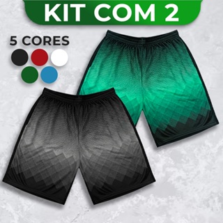 KIT 2 Bermudas Short Dry fit Futebol Corrida Masculino Calção Leve Esportes Academia Treino Verão em Oferta na Shopee