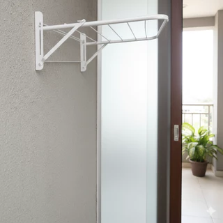 Varal de Parede em Aço muito Resistente Kit Completo Apartamento e casa