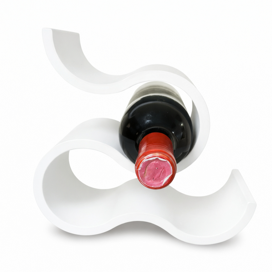 Porta Garrafa de Vinho Fosco Estilo Moderno Design Orgânico Decorativo