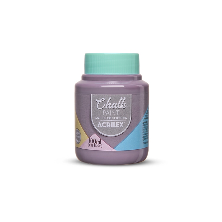 Tinta Chalk - Purpura Noturna 458 100ml - Pode ser usada em MDF, Gesso, Cerâmica, Galvanizado, Metal, Plástico e Vidro.