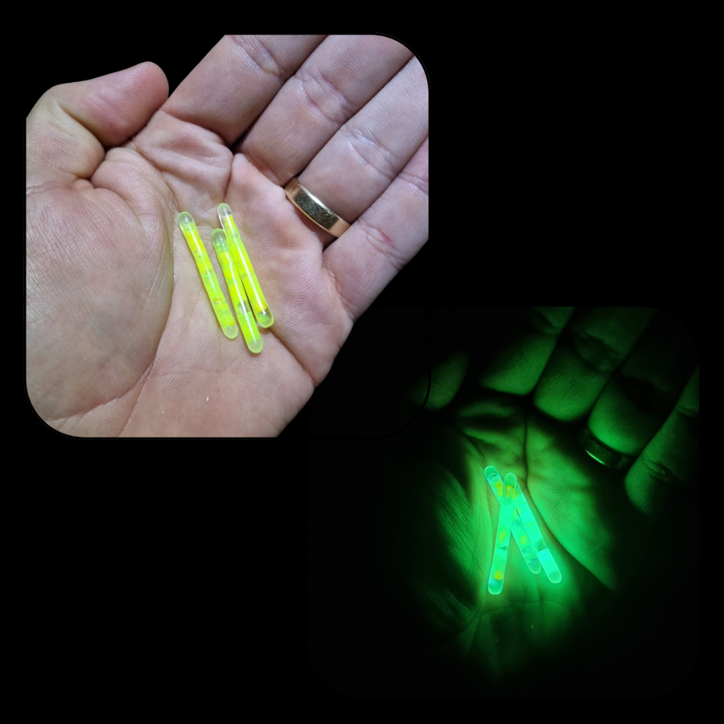 Kit 50 Bastão Luminoso Luz Boia Vara Linha Pesca Noturna Peixe Anzol Tucunaré Molinete Carretilha