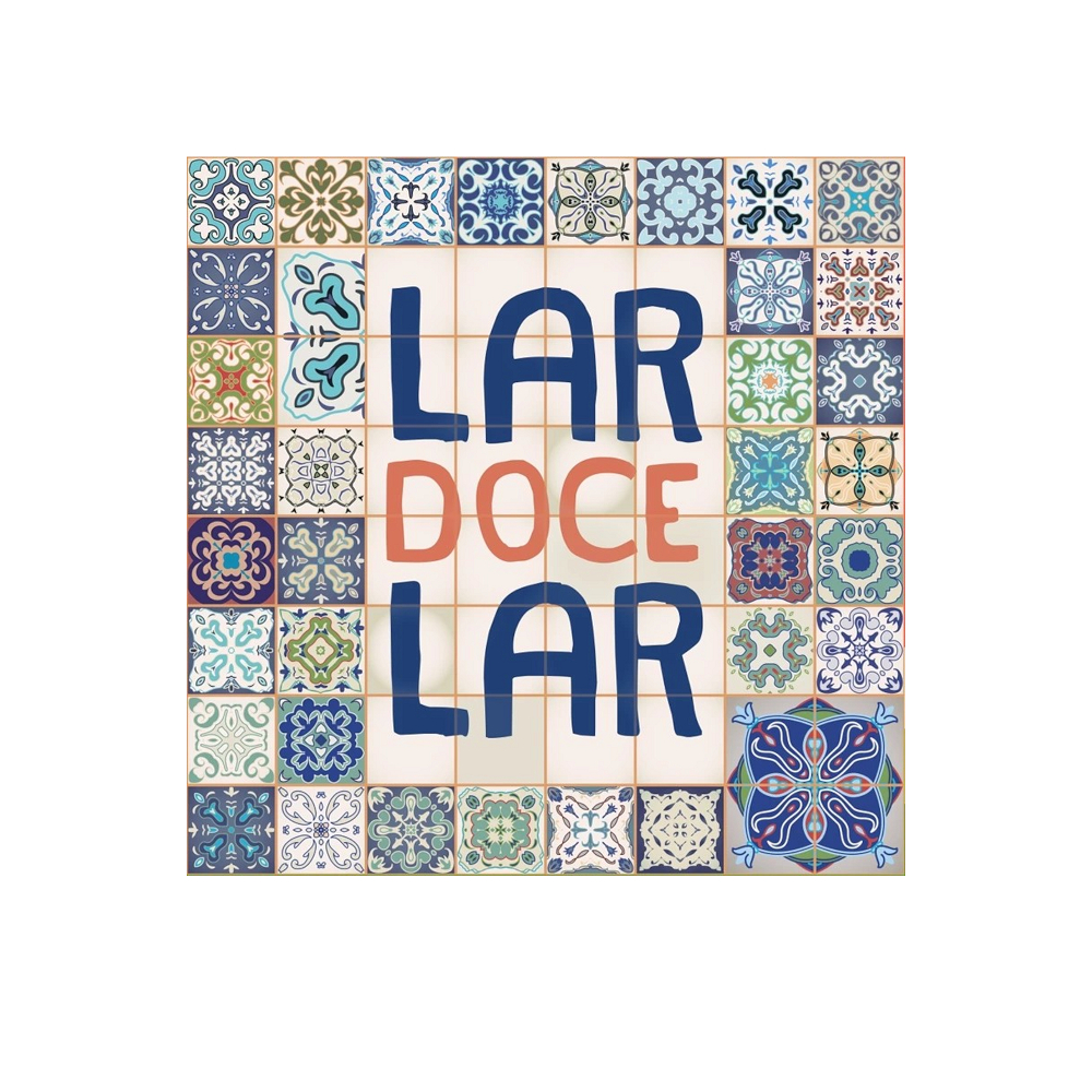 Placa Decorativa 20x20 Lar Doce Lar Azulejo Frase Decorativa Sala Cozinha Presente