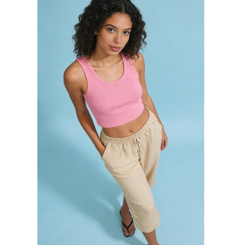 Calça Feminina Pantacourt Capri em Viscolinho com Bolso | Casual, Leve e Confortável