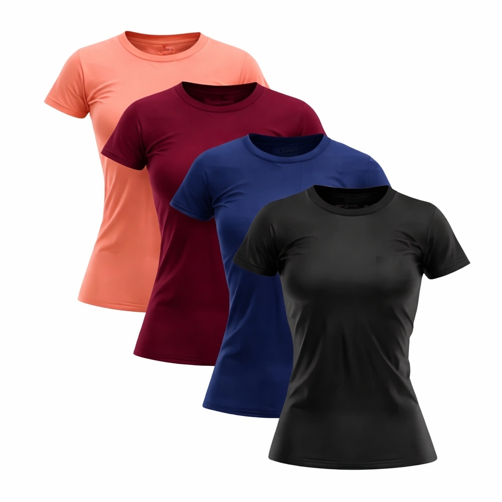 Camiseta Academia Feminina Treino Corrida Confortável Básica