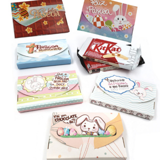 40 Caixas para lembrancinha de Páscoa - Porta capa Kit Kat só de encaixes em Oferta na Shopee