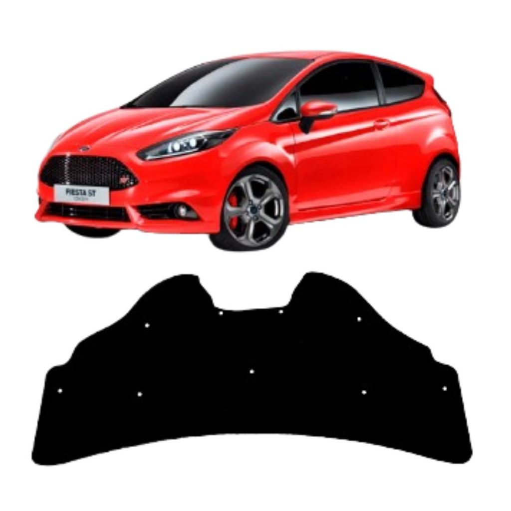 Forro Manta Capô Ford Fiesta 2014 a 2017 - Autoadesivo com Presilhas Antichama e Ruído