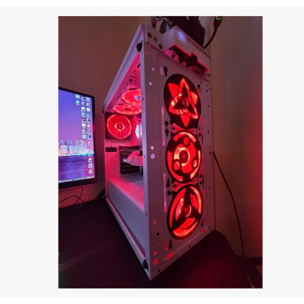 Kit com 4 Cover Para PC - Fan 120mm ARGB RGB - Cover Fan Naruto