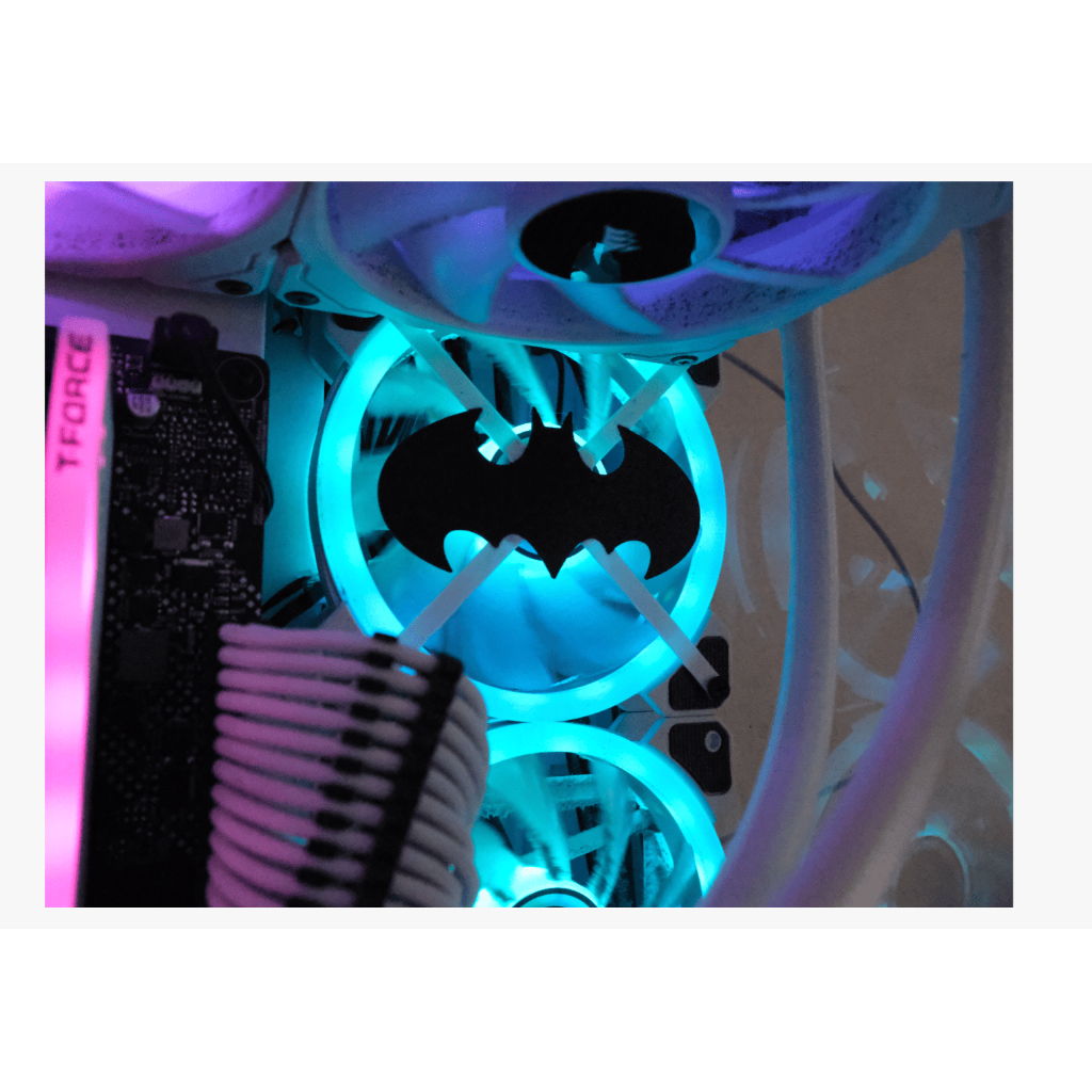 Kit com 4 Cover Para PC - Fan 120mm ARGB RGB - Cover Fan Batman