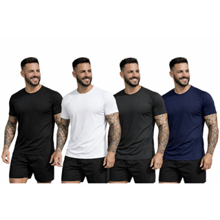 Camiseta Dry Fit Masculina Esportiva UVB 100% Poliester  Casual  Treino  Academia  Esportes  Exercícios  Corrida em Oferta na Shopee