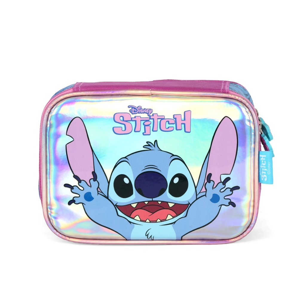 Estojo Infantil Escolar Box 36 Elásticos Stitch Disney em Oferta na Shopee