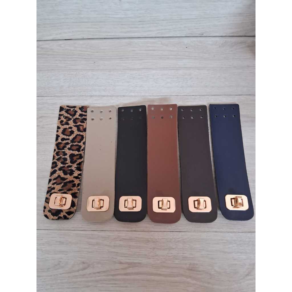 Fecho Lapela sintético para bolsas com fecho de metal retangular dourado