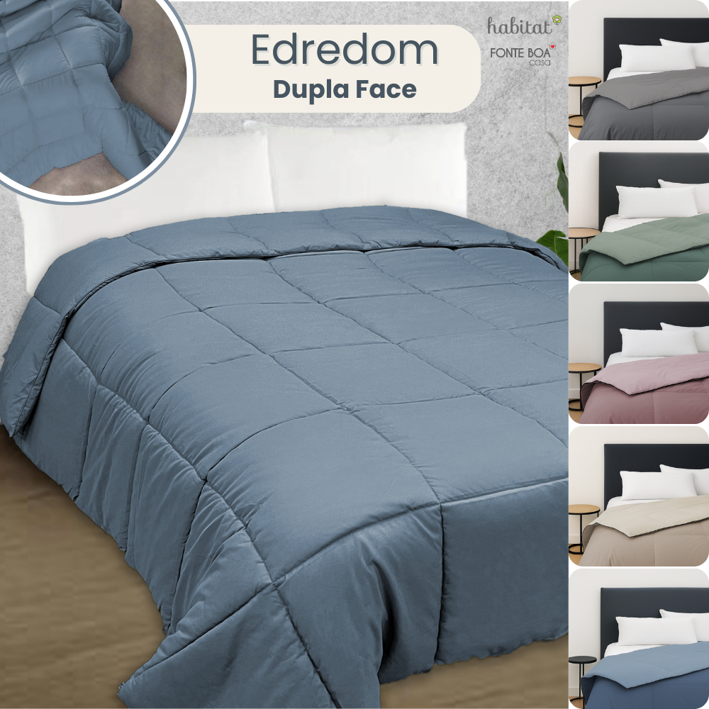 Edredom Dupla Face Casal Queen King Quentinho Macio Várias Cores Habitat
