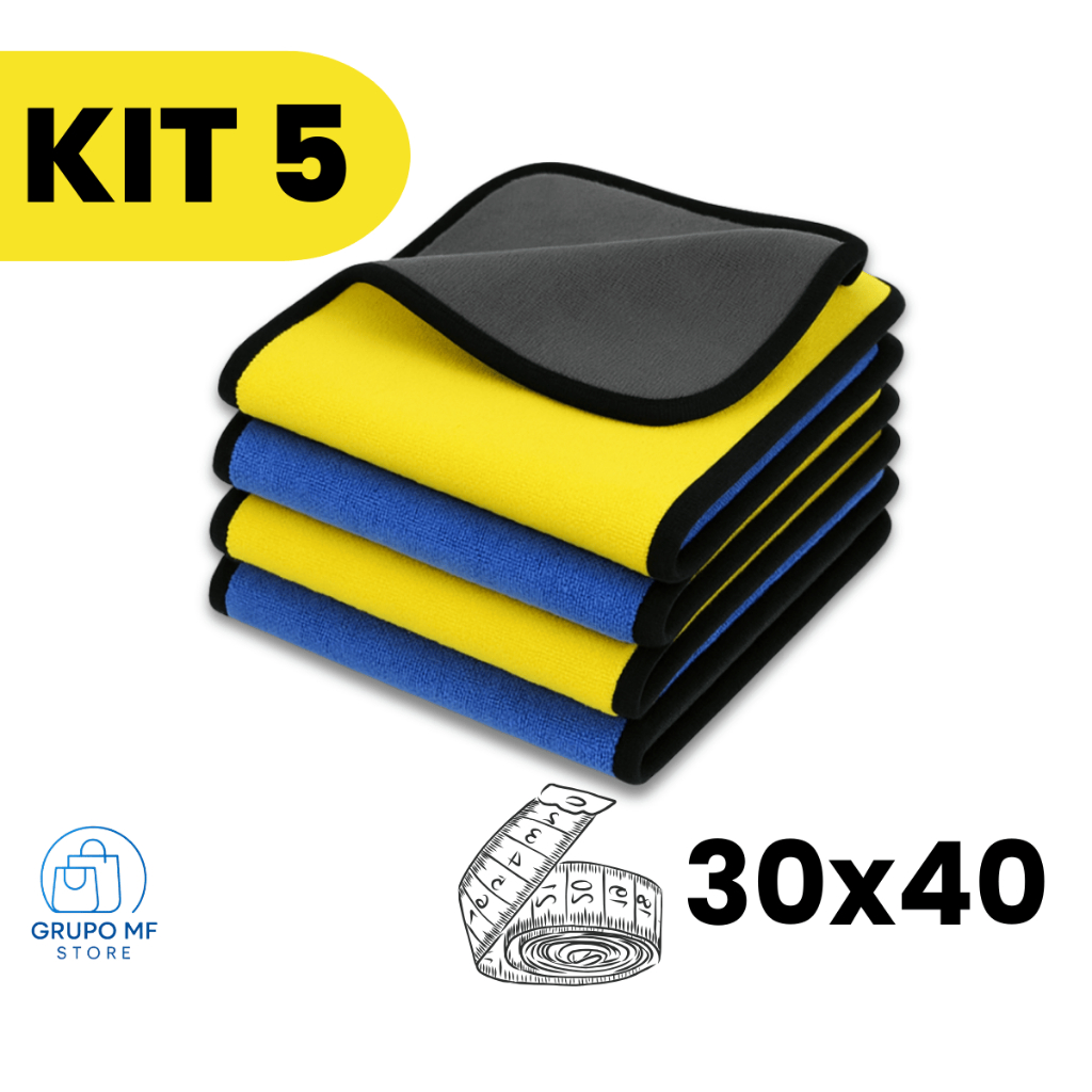 Pano Microfibra Flanela Automotiva Multiuso Dupla Face Alta Absorção em Oferta na Shopee