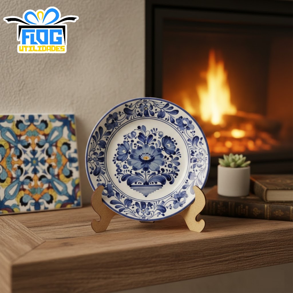Kit Suportes De Prato / Azulejo - Quadro Em MDF cru 2.8MM / Decoração De Mesa - Presente