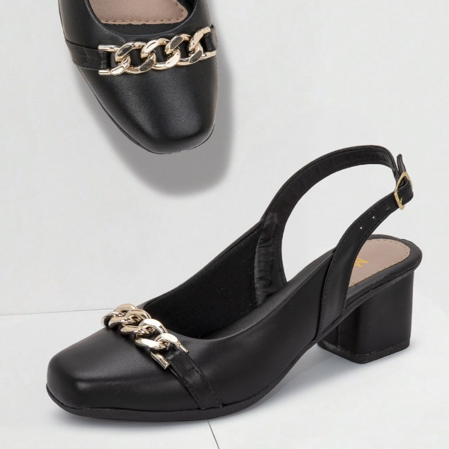 Sapatos Mary Jane de Salto Médio Feminino Estilo Francês Classico Moda Modesta Macerata Ref: Q-1090