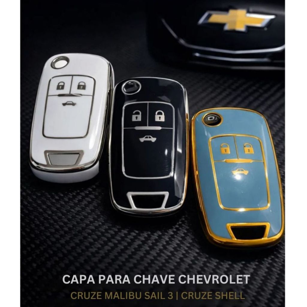 Capa Protetor Chave Canivete Silicone Chevrolet Cruze Malibu Sail 3 Cruze Cruze Shell em Oferta na Shopee