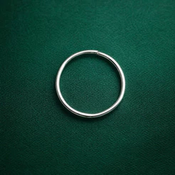 Piercing Argola para Nariz em Prata 925 Legítima Fake Feminino Delicado