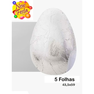 Folha Chumbo Prata 43,5x59cm - Para ovo de pascoa- Aluminio em Oferta na Shopee