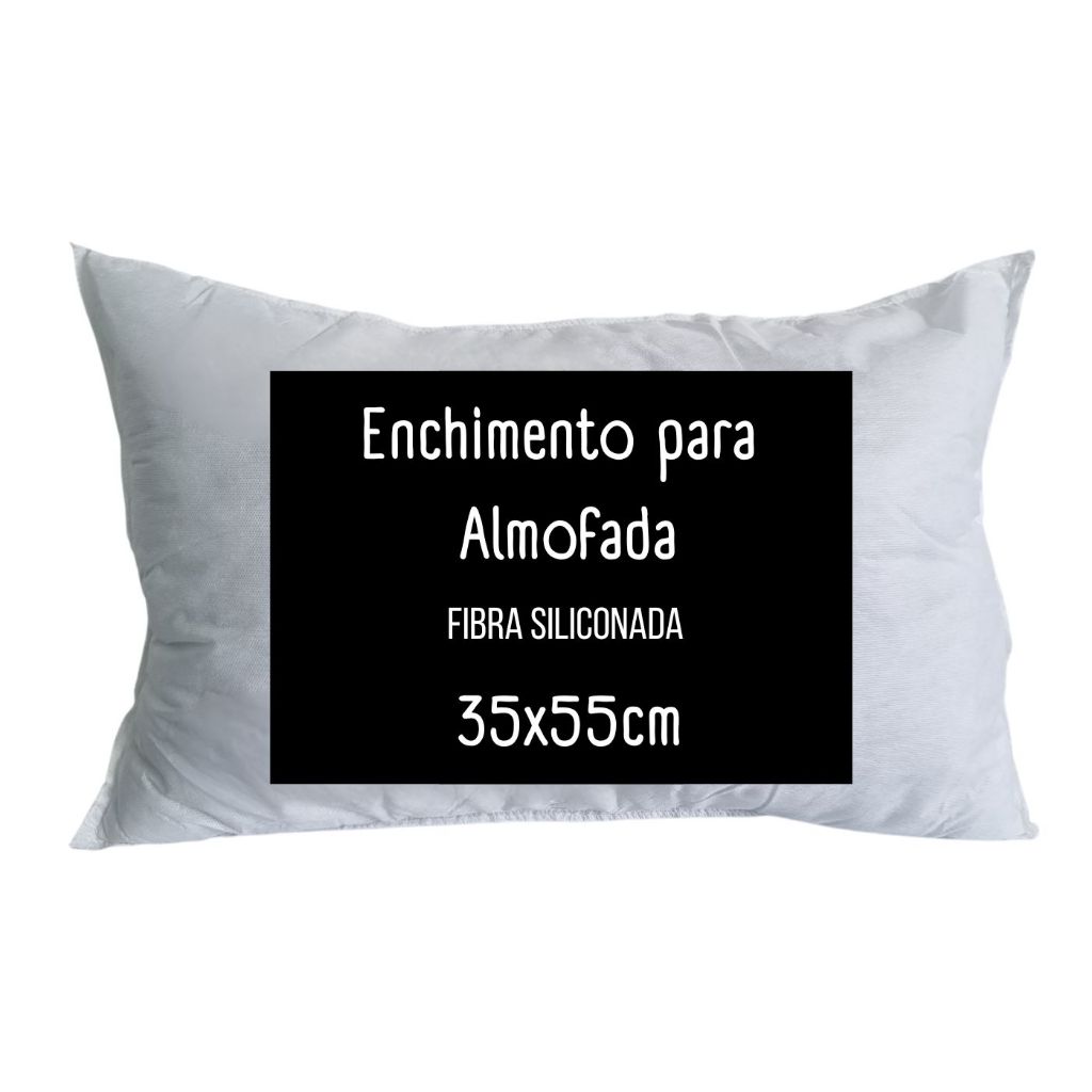 Enchimento para Almofada Retangular 30x50cm Fibra Siliconada Recheio Baguete Refil de Almofada