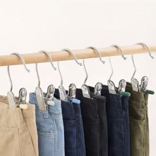 Cabide Metal Com Prendedor Clip Para Pendurar Calça Armário Presilha Roupas Gancho Giratório em Oferta na Shopee