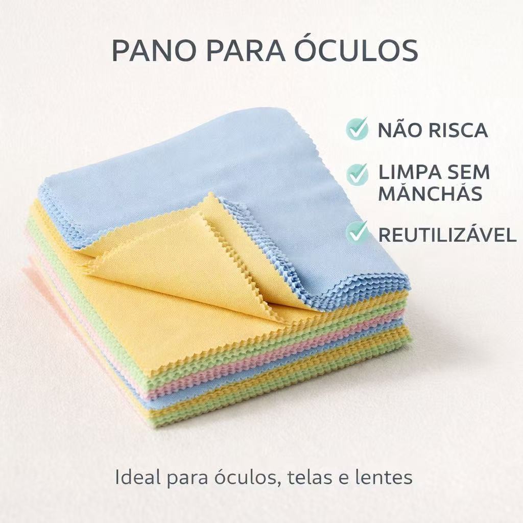 Kit Flanela Microfibra 100 Unid Paninho Limpeza Óculos Tela Celular Lente Câmera e Acessórios em Oferta na Shopee