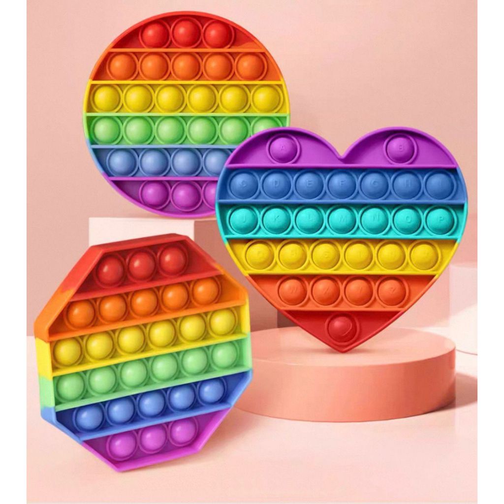 Pop It Colorido Fidget Toys Hand Spinner Brinquedo Anti Stress Sensorial Bolha em Oferta na Shopee