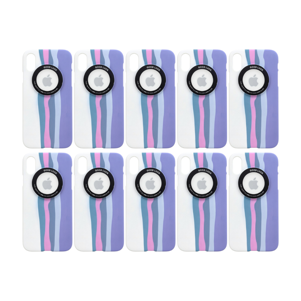 Kit 10 Capinha Colorida Sortidas Silicone Para Iphone X Xs Colorido Colorido Aleatorio Liso